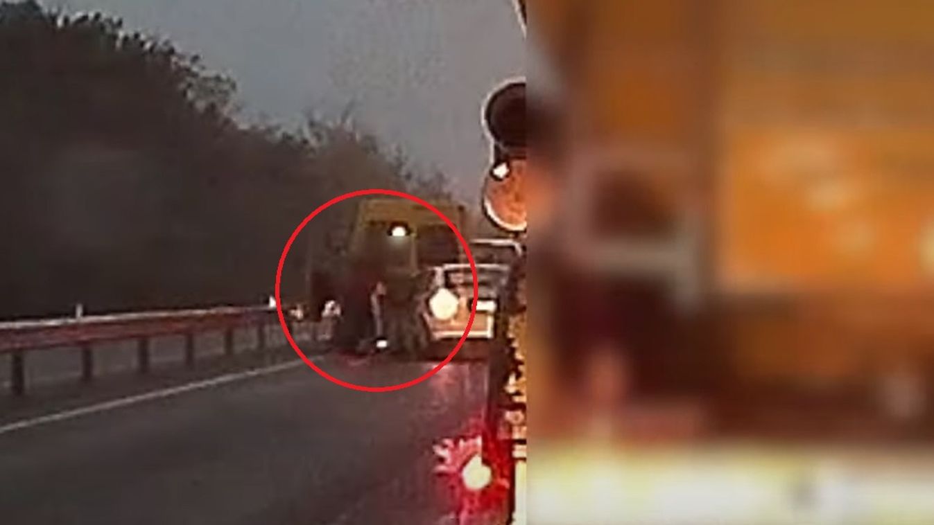 Hihetetlen: karambol után verekedés tört ki a 4-esen – Videó